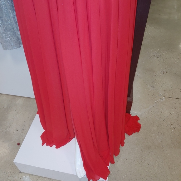 Red Jovani chiffon dress size 2 - Picture 7 of 9